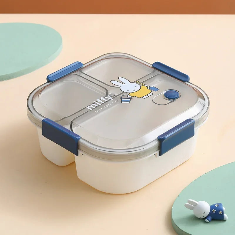 3 Compartment Lunch Box with Spoon